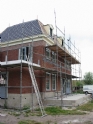 achtergevel tijdens bouw