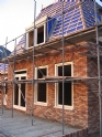 Achtergevel in aanbouw